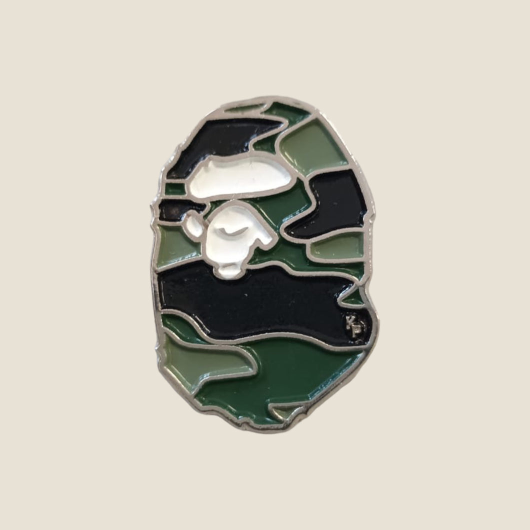 Pin Bape Camo Green