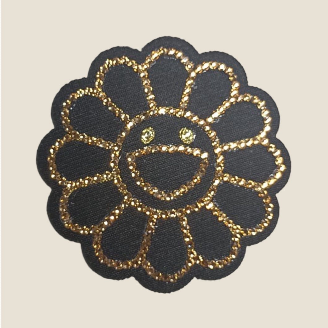 Parche Murakami Flower Black/Gold