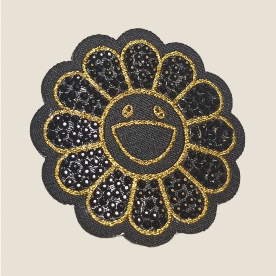 Parche Murakami Flower Black/Gold