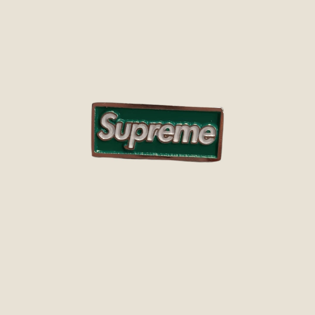 Pin Supreme Box Logo Verde