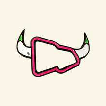 Cargar imagen en el visor de la galería, Pin Contorno Bulls Neon Rosa/Verde
