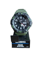 Cargar imagen en el visor de la galería, Casio Reloj Analógico MRW-210H-3AV Green/ bisel Black
