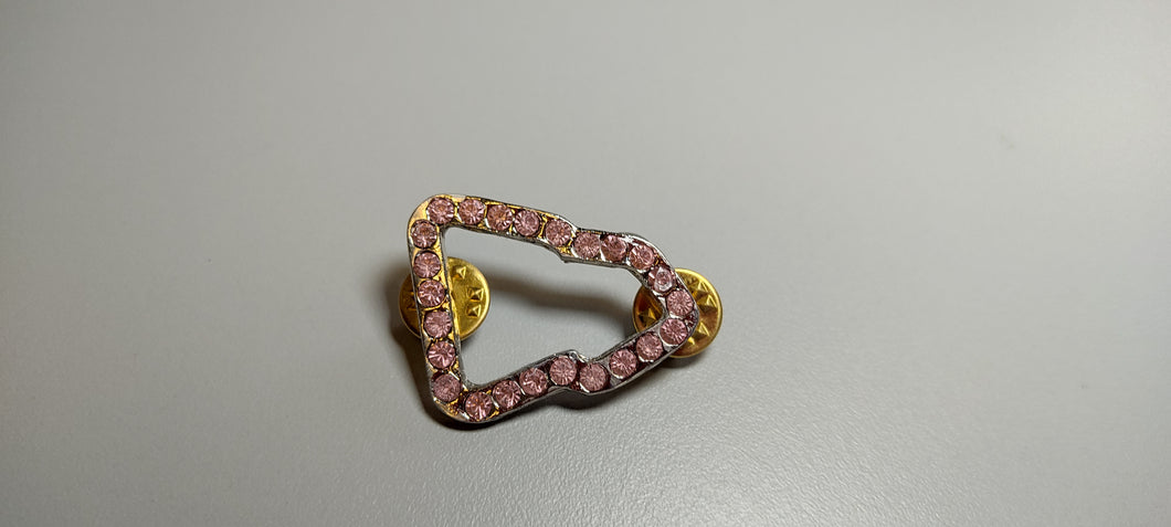 Pin Contorno NE Plata Rosa Claro